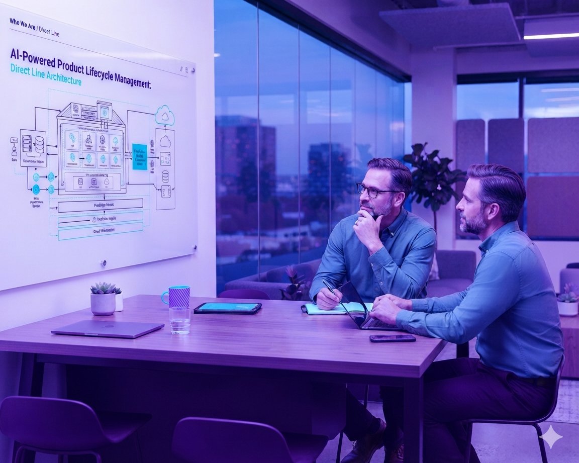 Infovatives team reviewing an AI-powered product architecture